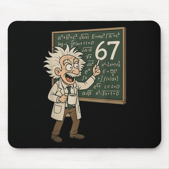 67 Mathe-Meme Lustiger Professor Genie Tafel  Mousepad (Vorne)