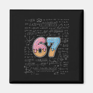 67 Mathelehrer Mathematik 67. Zahl Eiscreme Magnet