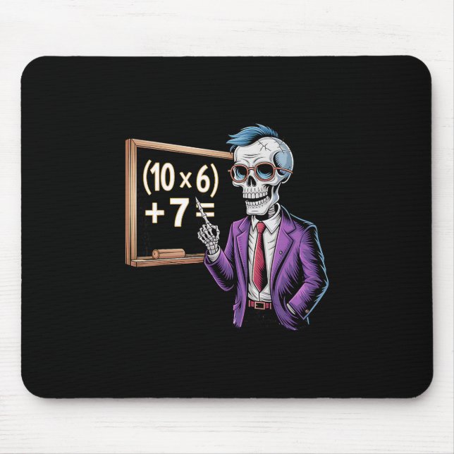 67 Mathelehrer Meme Brainrot Sechs Sieben Hallowee Mousepad (Vorne)