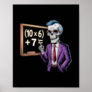 67 Mathelehrer Meme Brainrot Sechs Sieben Hallowee Poster