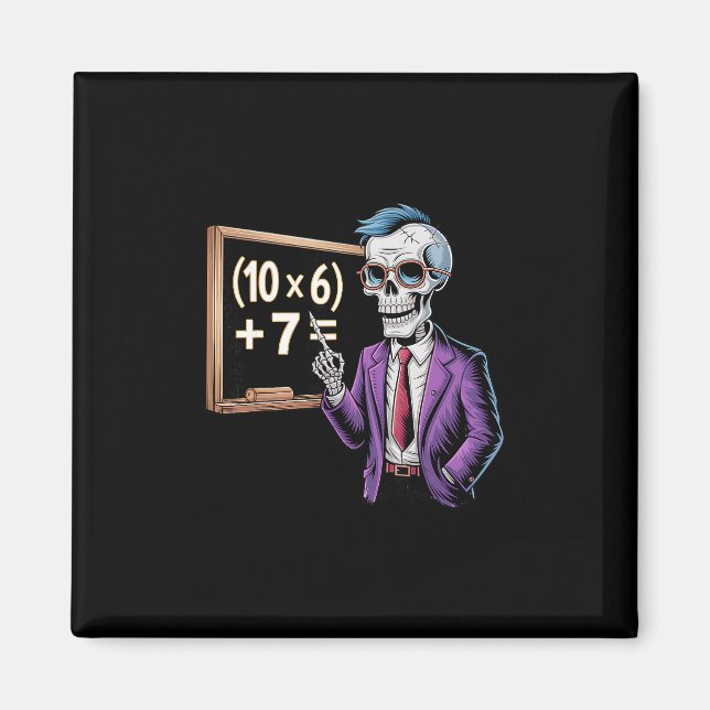 67 Mathelehrer Meme Brainrot Six Seven Halloween  Magnet (Vorne)