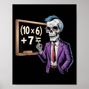 67 Mathelehrer Meme Brainrot Six Seven Halloween  Poster