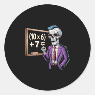 67 Mathelehrer Meme Brainrot Six Seven Halloween Runder Aufkleber