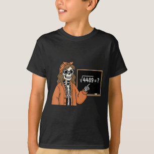 67 Mathelehrer Skelett Halloween Root 4489 Unorden T-Shirt