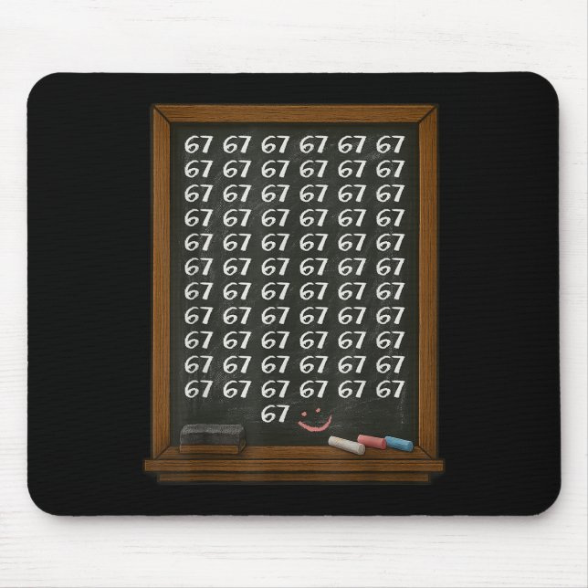 67 Mathelehrer-Überlastung Six Seven Brainrot Meme Mousepad (Vorne)