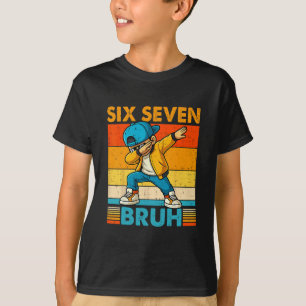 67 Meme 6 7 Dabbing Jungen Six Seven Bruh Kinder G T-Shirt
