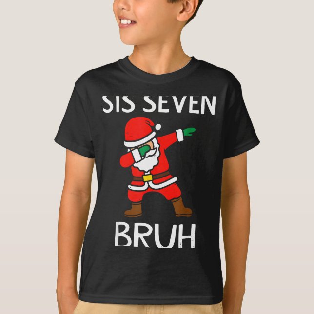 67 Meme 6 7 Funny Christmas Dabbing Santa Six Seve T-Shirt (Vorderseite)