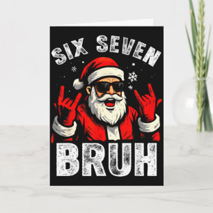 67 Meme 6 7 Lustiger Weihnachten Santa Rock On Six Karte