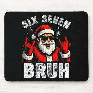 67 Meme 6 7 Lustiges Weihnachten Santa Rock On Six Mousepad