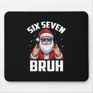 67 Meme 6 7 Lustiges Weihnachten Santa Rock On Six Mousepad