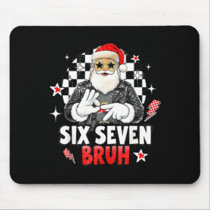 67 Meme 6 7 Lustiges Weihnachten Santa Rock On Six Mousepad
