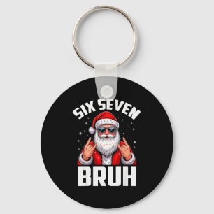 67 Meme 6 7 Lustiges Weihnachten Santa Rock On Six Schlüsselanhänger