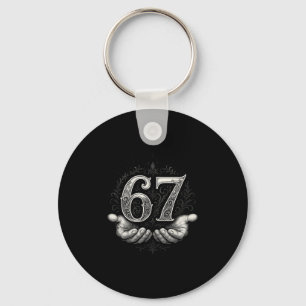 67 Meme 6 7 Six Seven Hände Lustiger Gen-Alpha-Sla Schlüsselanhänger