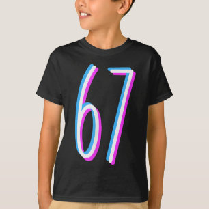 67 Meme 6 7 Six Seven Zahl Kostüm T-Shirt