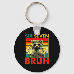 67 Meme 6 7 Zahlen Waschbär Six Seven Bruh Lustig  Schlüsselanhänger