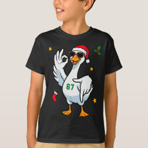 67 Meme Alberne Gans 6 7 Lustige Sechs Sieben Weih T-Shirt