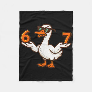 67 Meme Alberner Gans 6 7 Lustig Sechs Sieben 6-7  Fleecedecke