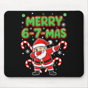 67 Meme Alpha Gen Slang Frohe 6-7-mas Santa Christ Mousepad