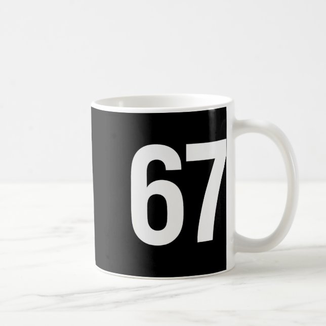 67 Meme Alpha Gen-z Aura Energie Stil  Kaffeetasse (Rechts)