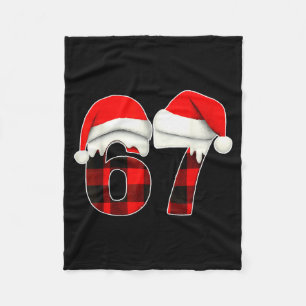 67 Meme Brainrot Lustige Weihnachten Kariert Xmas Fleecedecke