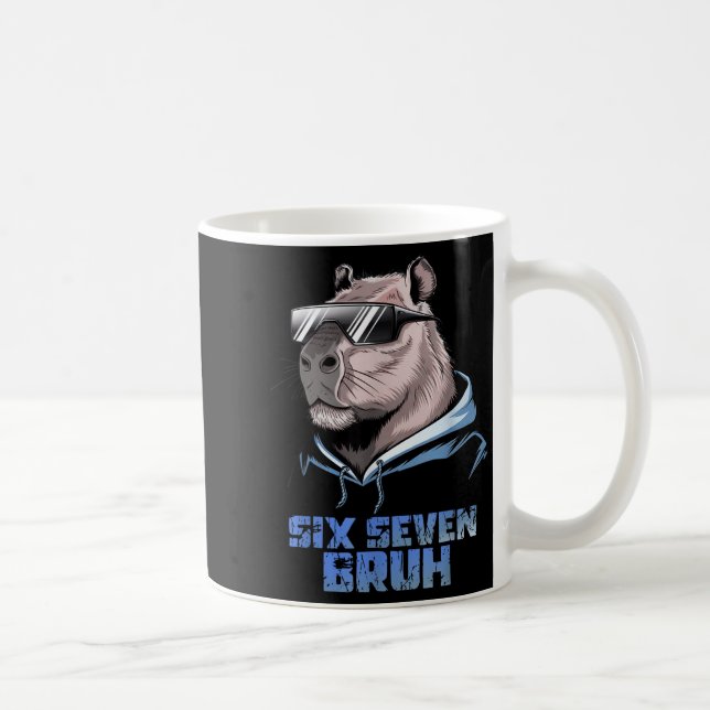 67 Meme Capybara Funny Six Seven Bruh Capybara For Kaffeetasse (Rechts)