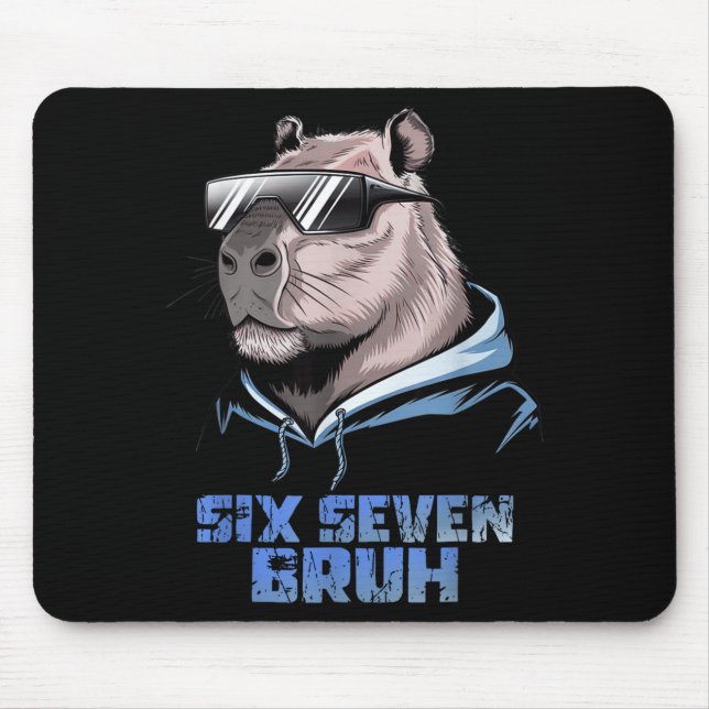 67 Meme Capybara Funny Six Seven Bruh Capybara For Mousepad (Vorne)