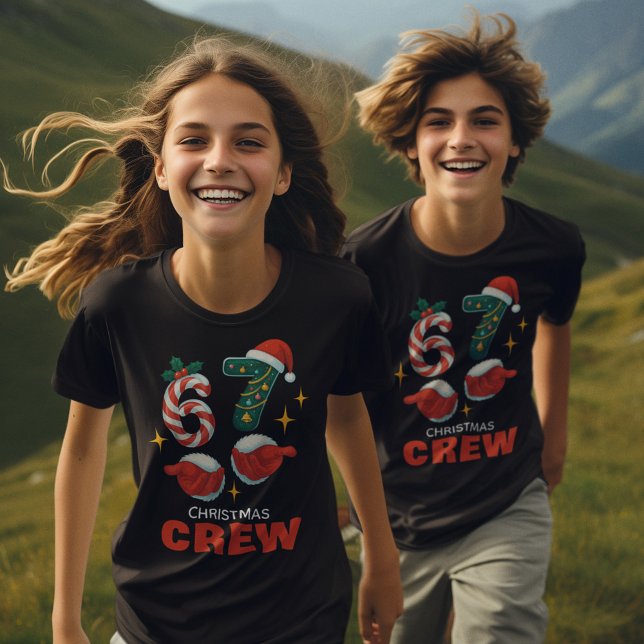 67 Meme “Christmas Crew” T-Shirt (Von Creator hochgeladen)