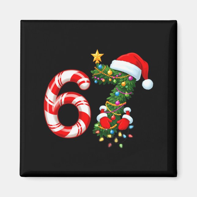 67 Meme Christmas Six Seven Xmas Men Women Boys Gi Magnet (Vorne)