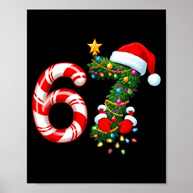 67 Meme Christmas Six Seven Xmas Men Women Boys Gi Poster (Vorne)