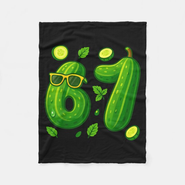 67 Meme Ckle Funny Six Seven Cuber 6 7 Gen Alpha S Fleecedecke (Vorderseite)