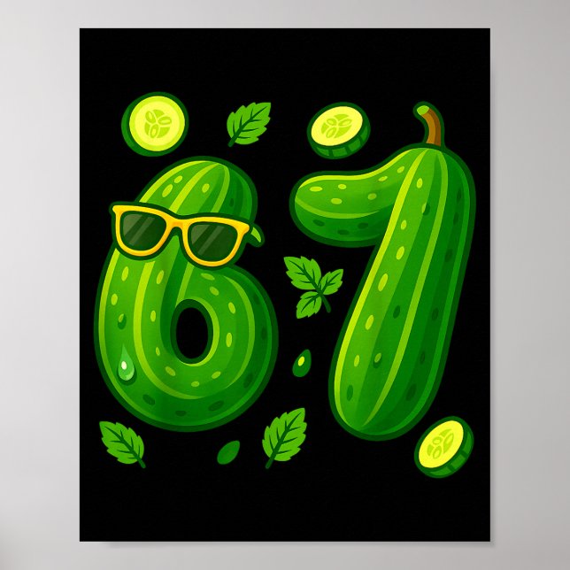 67 Meme Ckle Funny Six Seven Cuber 6 7 Gen Alpha S Poster (Vorne)