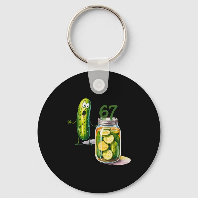 67 Meme Ckle Surprise A Jar Of Sliced Ckles Cuber  Schlüsselanhänger (Vorderseite)