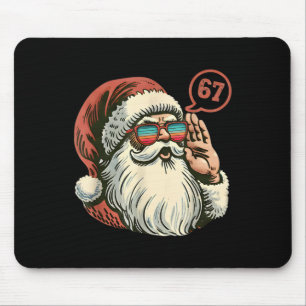 67 Meme Cool Santa Retro Weihnachtsmann 6 7 Lustig Mousepad