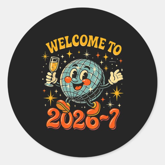 67 Meme Countdown Happy New Year Funny Drip Number Runder Aufkleber (Vorderseite)