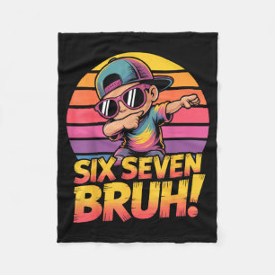 67 Meme Dabbing Sechs Sieben 6 7 Bruh Lustige Zahl Fleecedecke