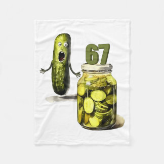 67 Meme Dill-Gurken-Überraschung Ein Glas geschnit Fleecedecke