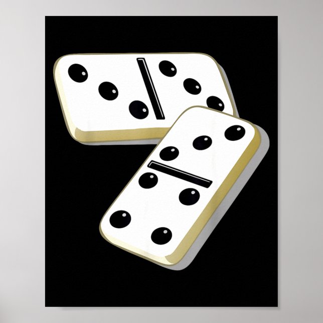 67 Meme Dominoes Funny Six Seven Domino 6 7 Gen Al Poster (Vorne)