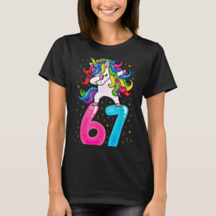 67 Meme Einhorn für Mädchen sechs sieben Gen Alpha T-Shirt