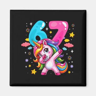 67 Meme Einhorn für Mädchen Sechs Sieben Meme Brai Magnet