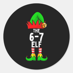 67 Meme-Elfen-Weihnachten passende Familie 6-7 Bra Runder Aufkleber