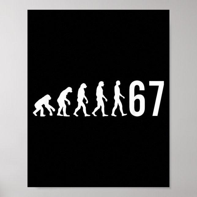 67 Meme Evolution Of Man  Poster (Vorne)