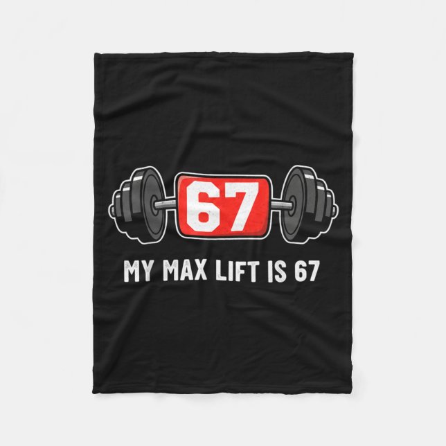 67 Meme Funny 6 7 Six Seven Gym Workout Lifting We Fleecedecke (Vorderseite)