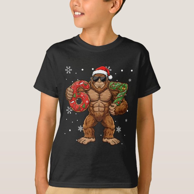 67 Meme Funny Big Foot Six Seven Christmas Xmas Sa T-Shirt (Vorderseite)