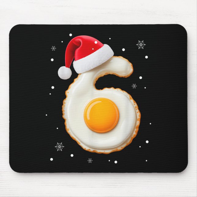 67 Meme Funny Number 6 Egg Bacon Matching Christma Mousepad (Vorne)