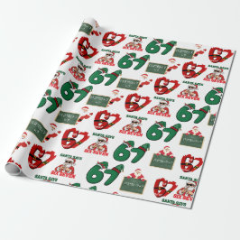 67 Meme Funny Santa Christmas Gift Wrap For Teen Geschenkpapier
