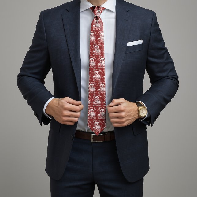 67 Meme Funny Santa Says Six Seven Christmas Krawatte (Von Creator hochgeladen)