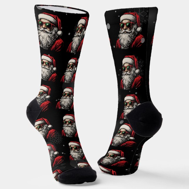 67 Meme Funny Santa Says Six Seven Christmas Socken (Gewinkelt)