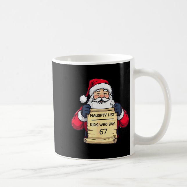 67 Meme Funny Six Seven Christmas For Men Women Ki Kaffeetasse (Rechts)