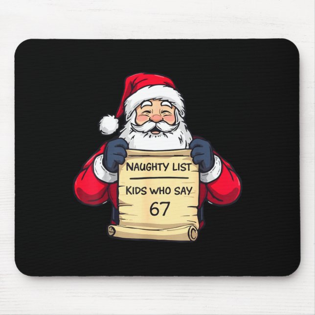 67 Meme Funny Six Seven Christmas For Men Women Ki Mousepad (Vorne)