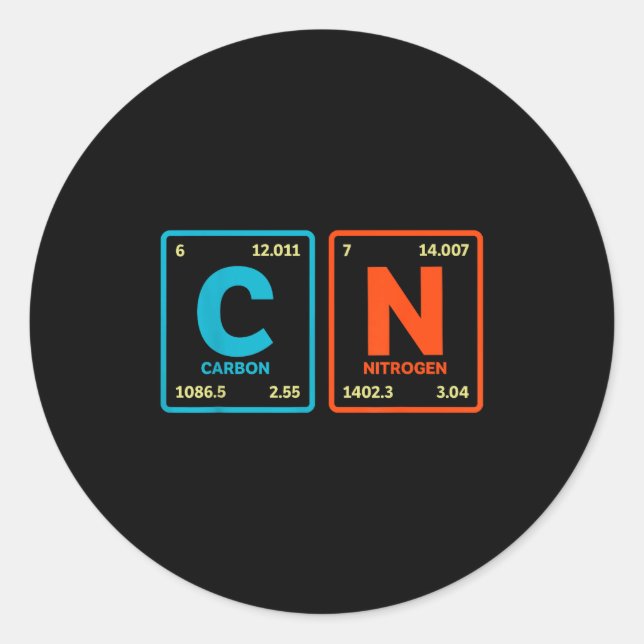 67 Meme Funny Teacher Science Periodic Table Retro Runder Aufkleber (Vorderseite)